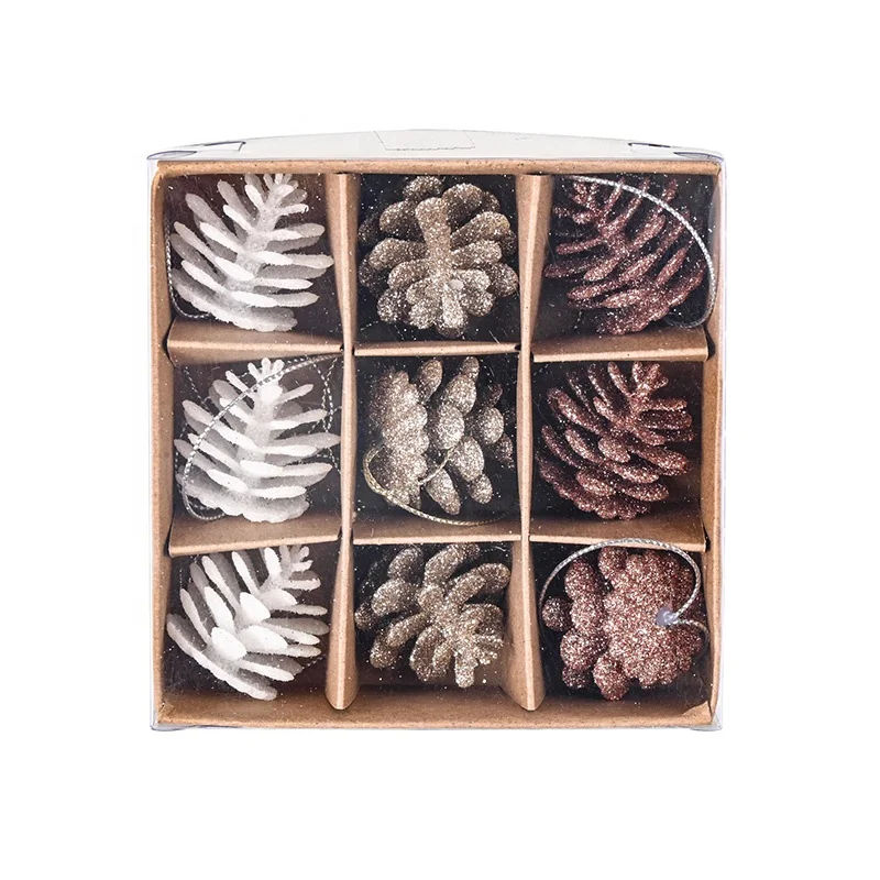 EAGLEGIFTS Festival Popular Xmas Party Hanging Ornaments Wooden Pendant Christmas Tree Decorations Pinecone