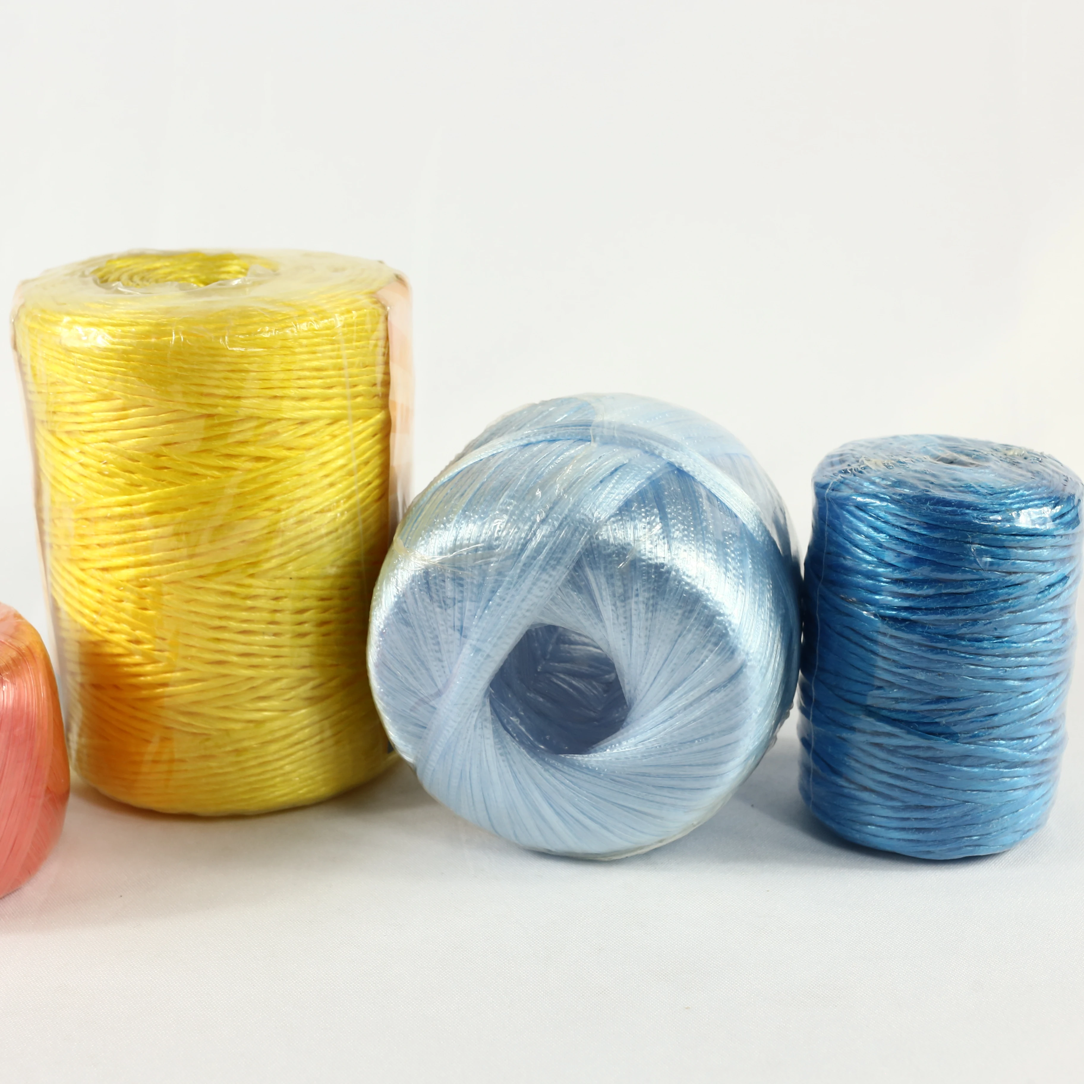 chinese supplier of plastic twine ropes and agriculture tomato packing twine greenhouse pp film twine