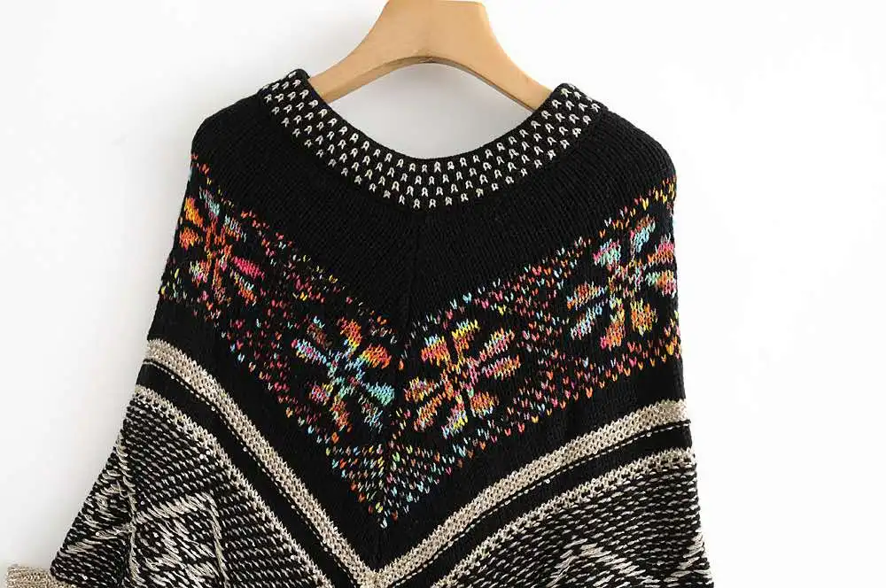  Factory poncho cloak manufacturers embroidered shawls for women winter