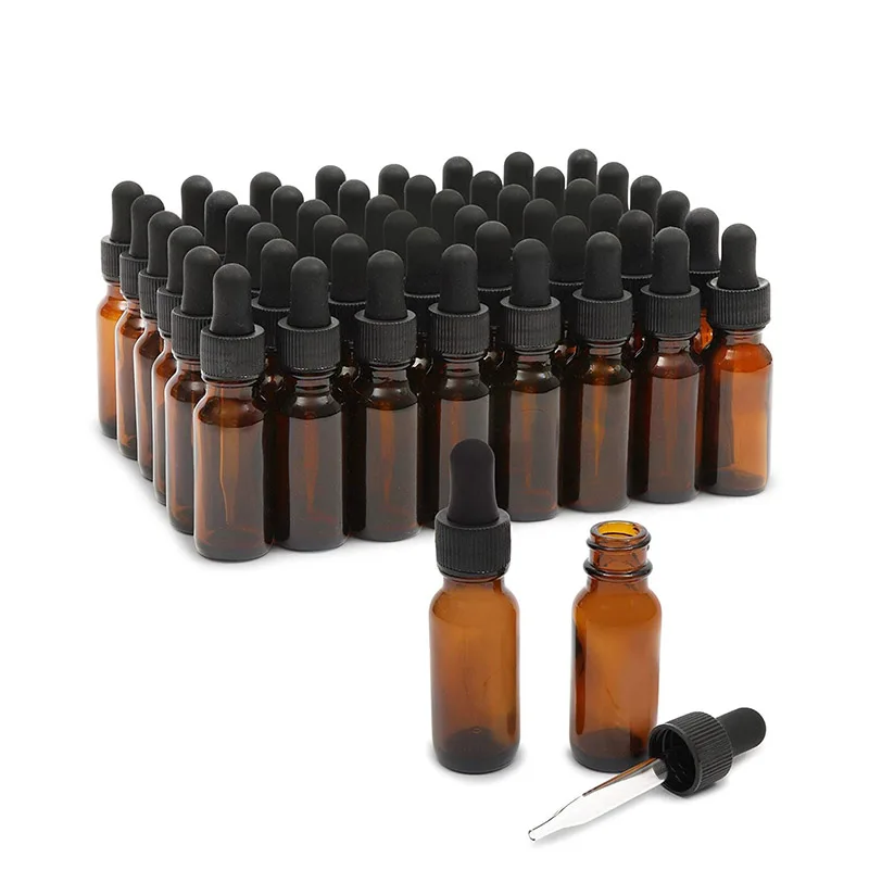 5Ml 10Ml 15Ml 20Ml 30Ml 50Ml 100Ml Childproof Cosmetic Glass Amber Matte Black Dropper Bottle With Glass Pipette