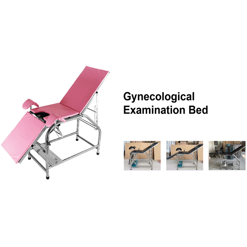 MY-R023K Good quality gynecological examination stainless steel bed hospital table for clinic