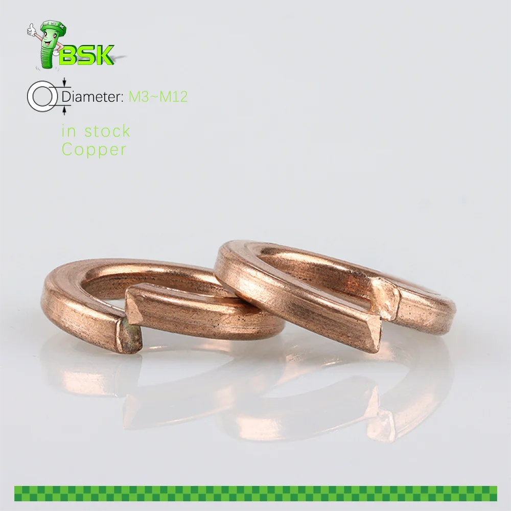 DIN 127 Bronze Copper Brass Split Spring Lock Washers M3 M4 M5 M6 M8 M10 M12 Split Lock Washers copper washer set