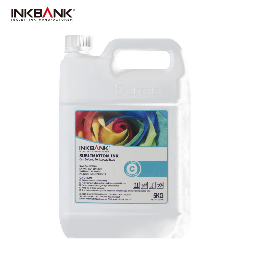 INKBANK factory Bulk ink  RZ  Heat Transfer  printing  sublimation ink Used for epson 4720 i3200 DX5 DX7
