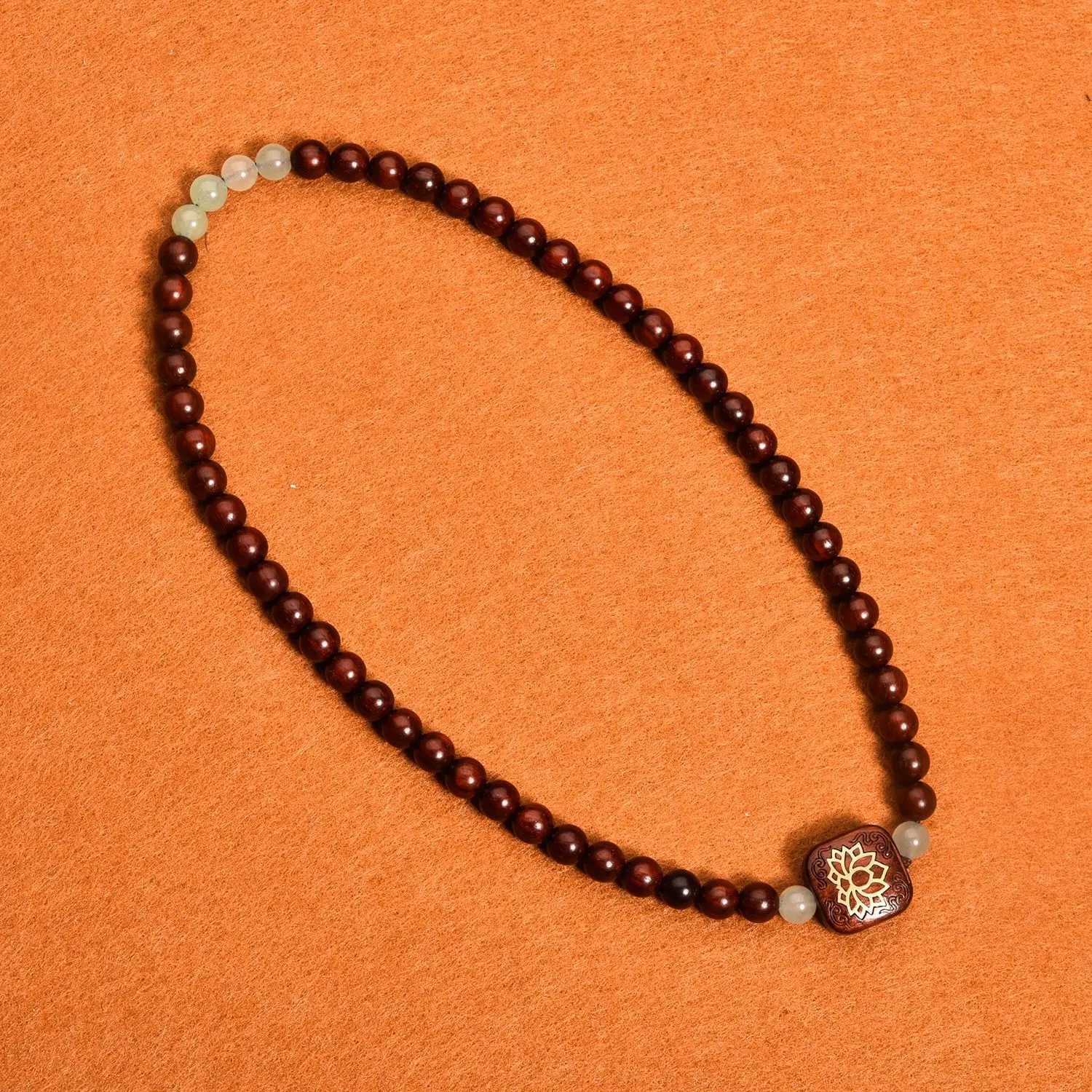 wholesale Buddhist Rosary Multi-circle Beaded Wristband 6mm Natural rosewood with Green Aventurine Multilayer Bracelet