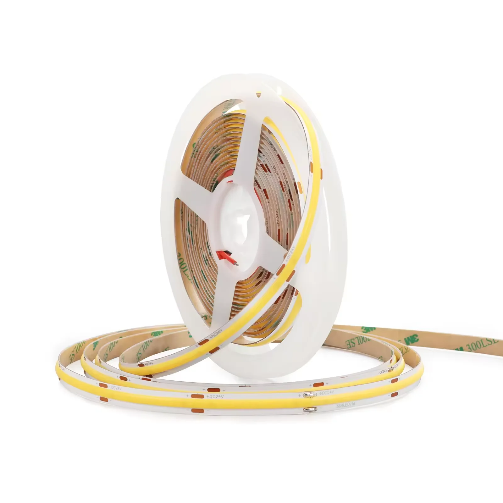 Warm White 32.8ft 3000K 24V Premium High Density 3200LEDs Ra 90+ 12W/M UL Listed for Cabinets Shelves COB RGB LED Strip