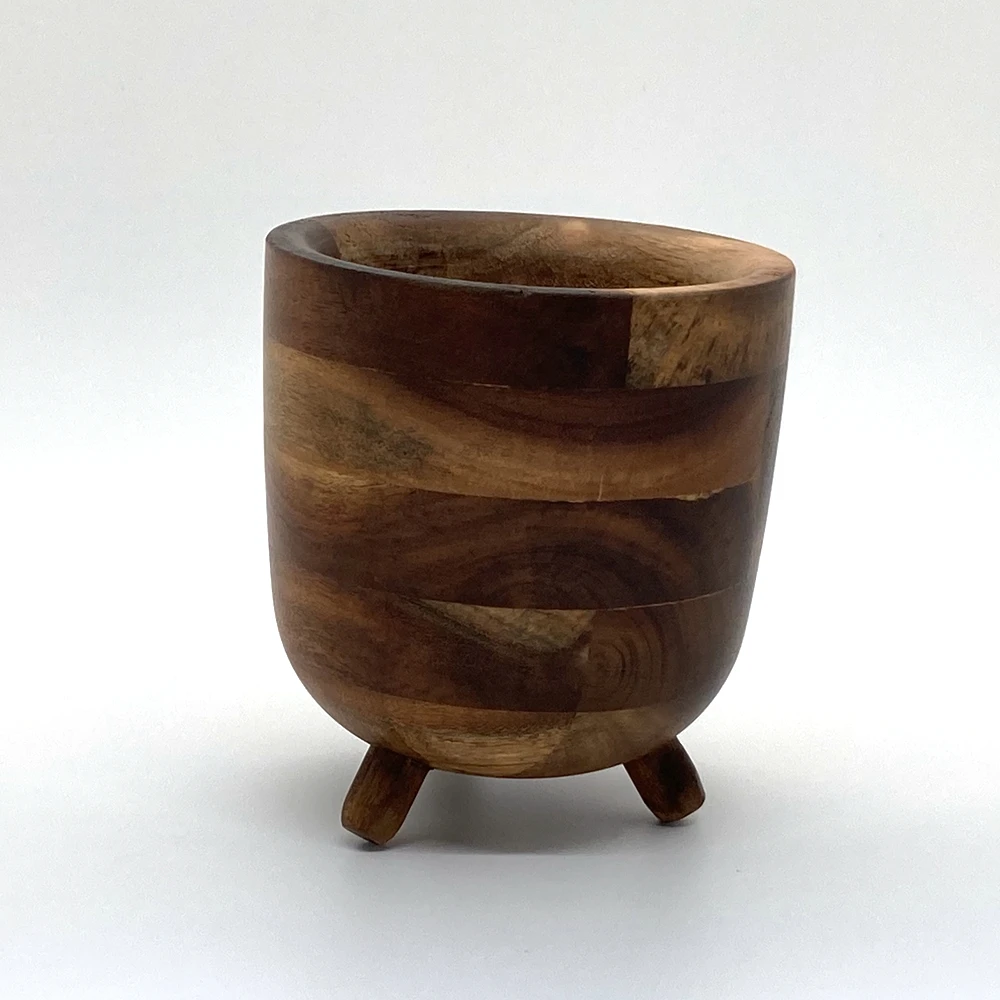 Custom Size Solid round Wood Container Laser-Cut Holder for Essential Oils Home Decor or Storage-Factory Supply