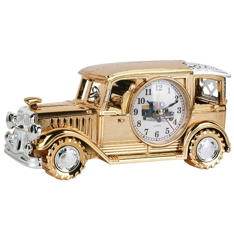 European vintage vintage car model alarm clock multi-function pen holder clock decoration creative student gift alarm clock