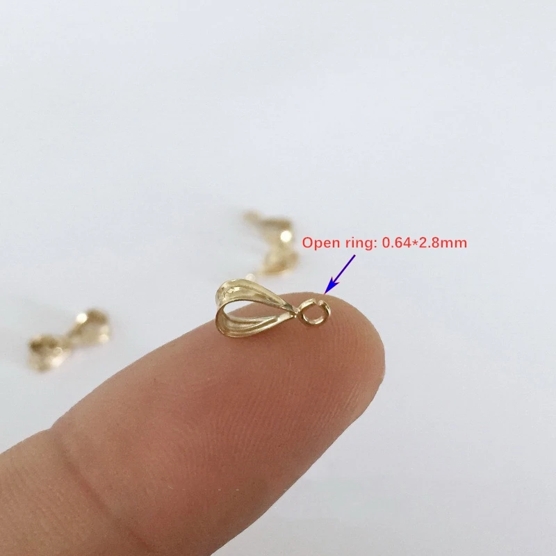 GP маленькие поручни с открытым параллельным кольцом 14K Золотое заполненное закрытое Очарование подвеска под залог постоянные ювелирные цепочки