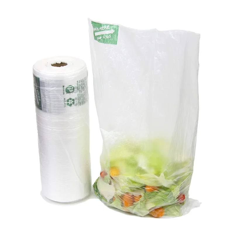 Packing in Vegetable and Fruits Storage Packaging Food Plastic Bag Roll Supermarket Produce Bags On Roll for Food Industry