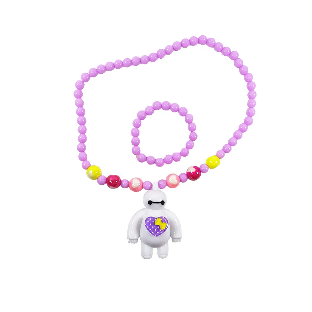 DIY Round Beaded Fashionable Nice Necklace Set For Children