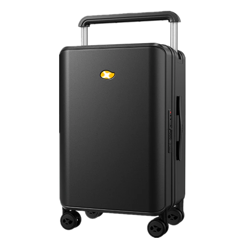 Multicolor 100% PC Hard Shell Business Luggage With Double Row Silent Universal Wheels USB Charging Trolley Suitcase