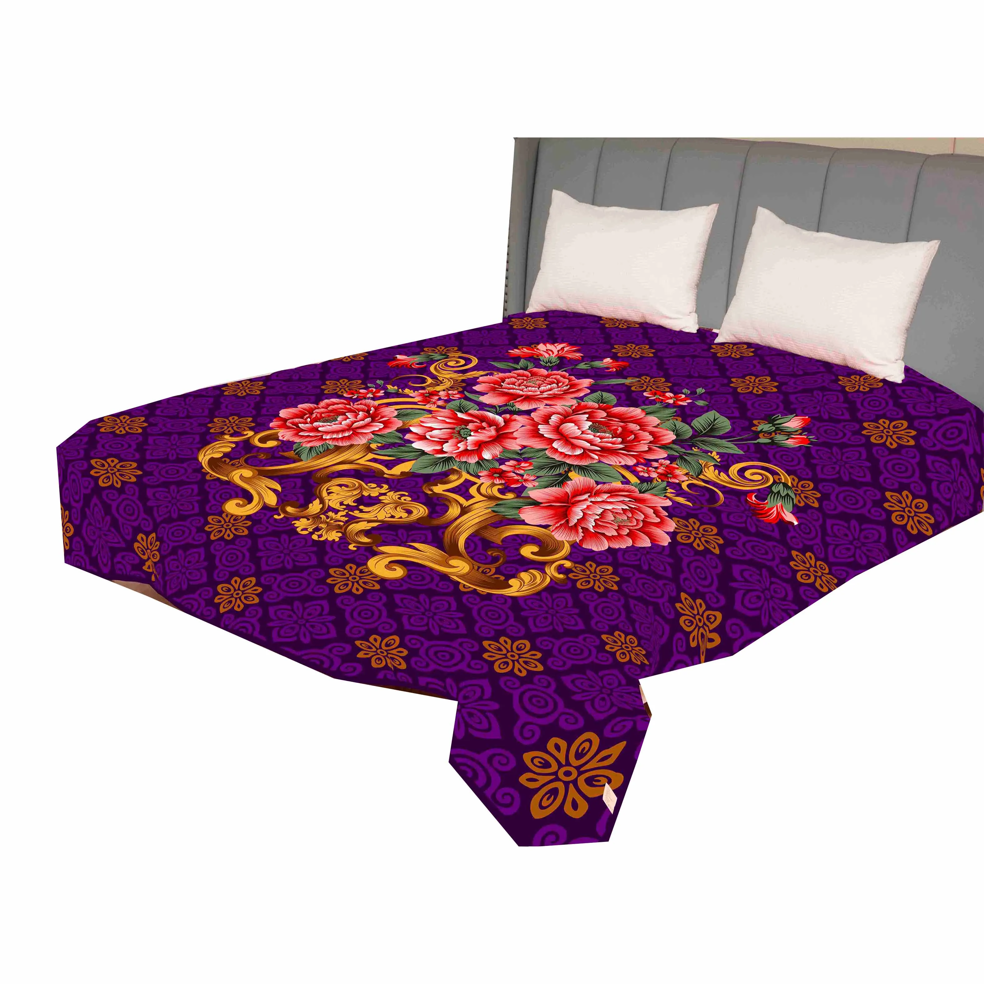 3D Print Mink Mora Blanket Carved Qatar Home Gift Handbag Mink Warm Soft Fur Bed Blankets for Bedding Set Sleeping