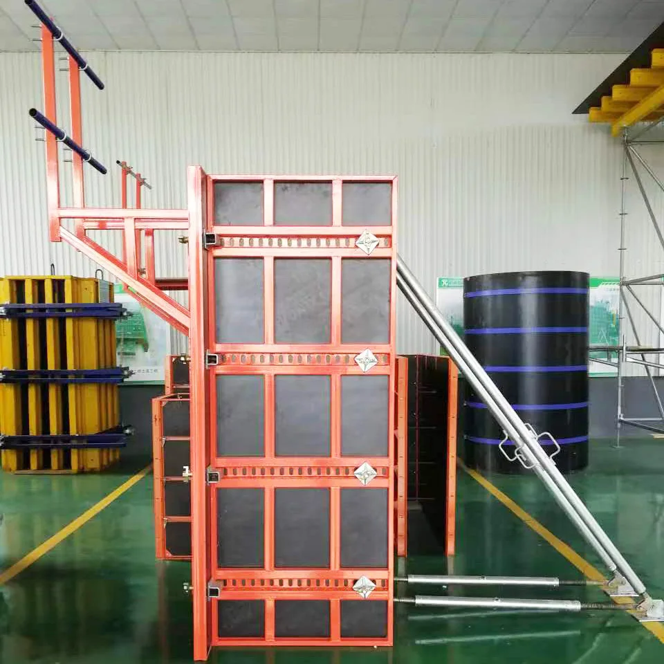 Adjustable steel frame plywood square column formwork