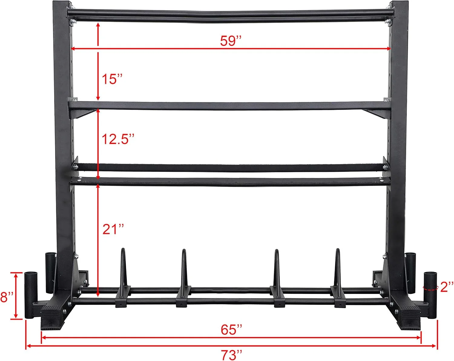 Multifunctional Fitness Equipment Storage Rack  Kettle Bells Dumbbells Barbells Wall Balls Bumper Plates Rack