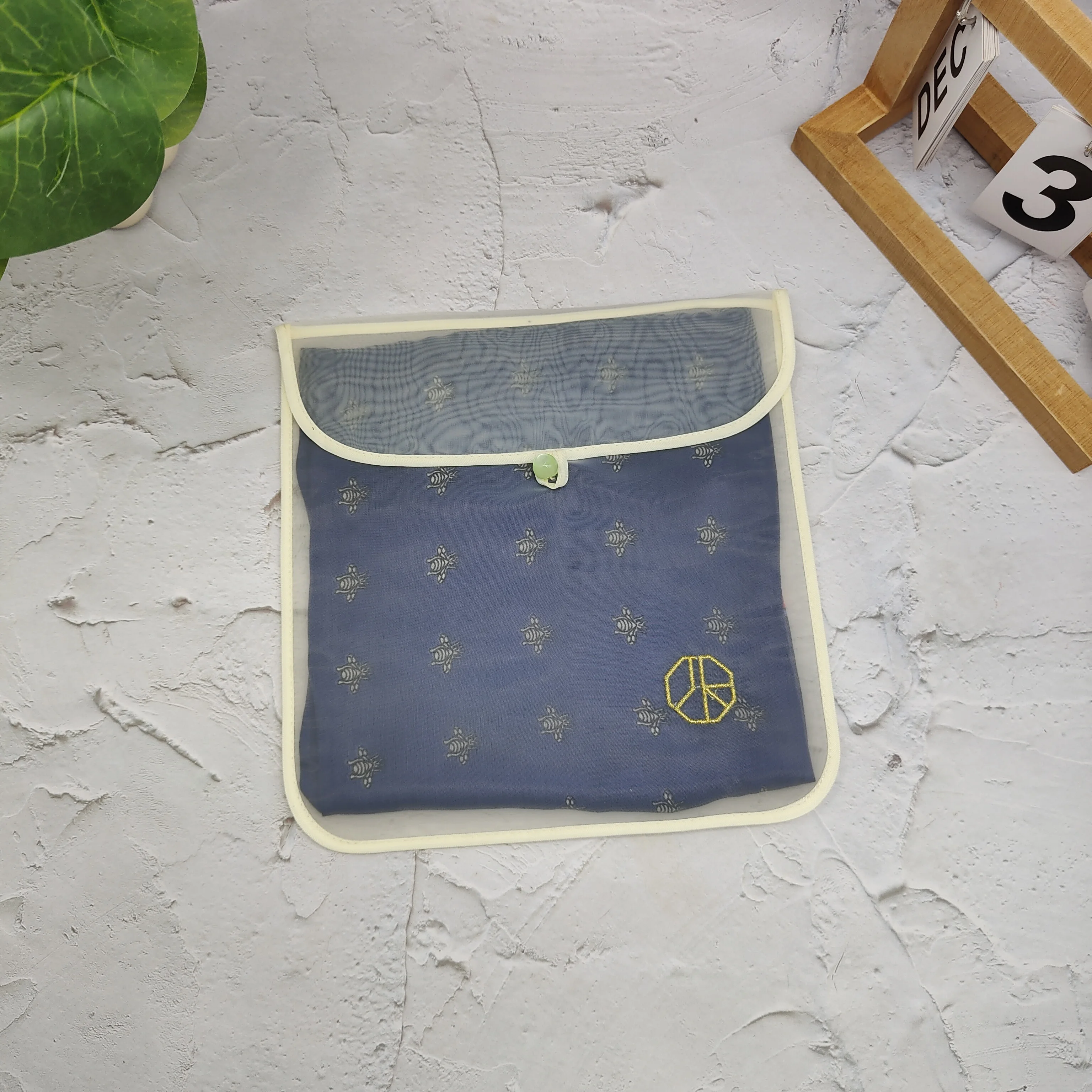 Custom high-grade silk scarf packaging bag Chinese yarn bag organza flap for cheongsam dress underwear storage dust cover