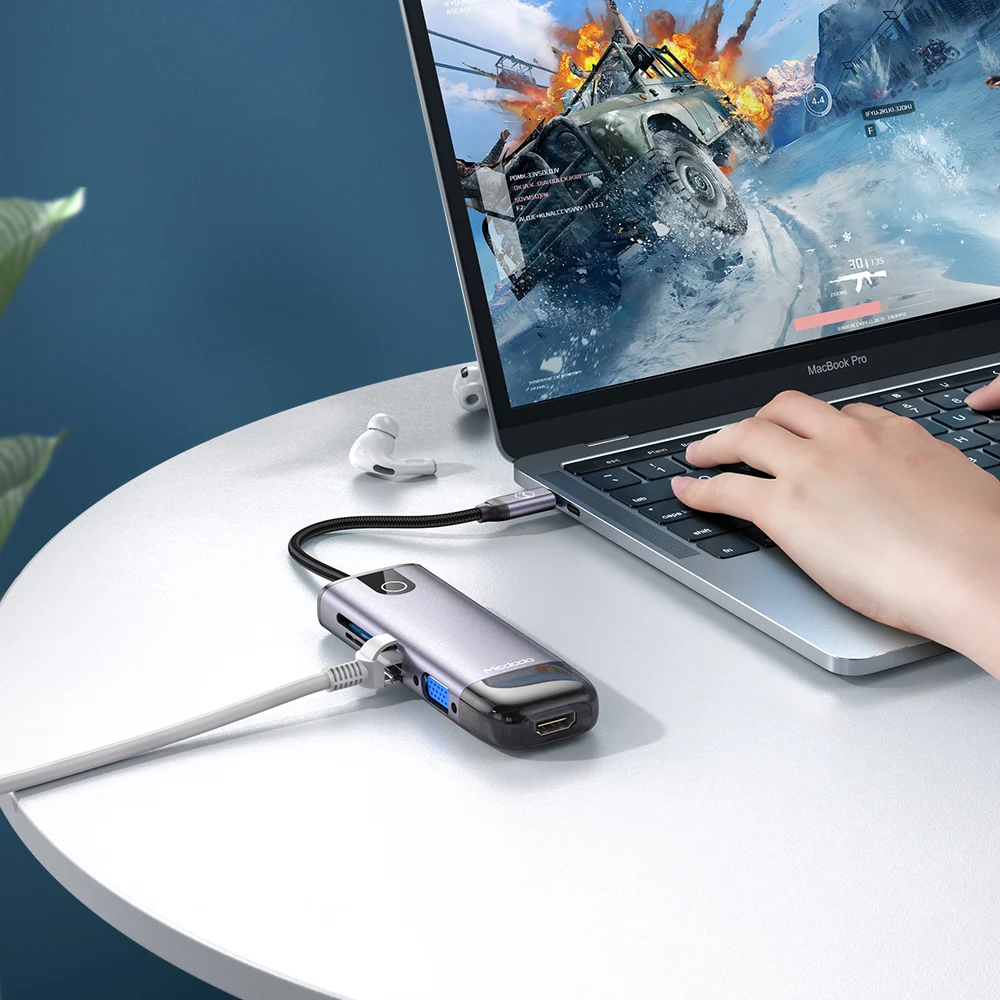 Адаптер Mcdodo usb-c 10 в 1 usb-хаб многофункциональный адаптер для MacBook Pro и type c ноутбуков на