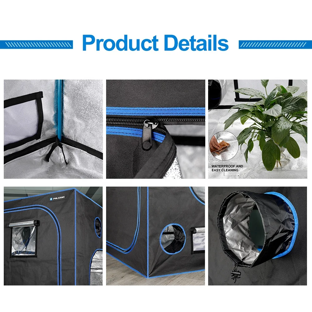  Выращивающая палатка Phlizon 48x48x80 дюймов комнатная гидропонная комната для выращивания растений Mylar светоотражающая 600D 4x4