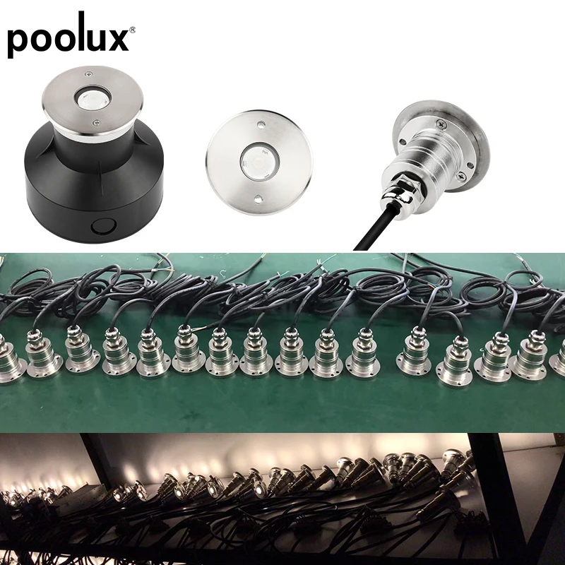 Factory Direct IP68 316SS waterproof recessed Pond Lamp 3W 12V Mini Led Underwater 3W DMX RGB led Swimming Pool Spot Light