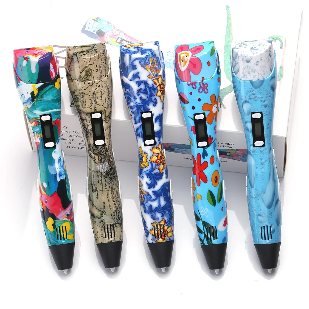 Новое поступление K3 цветной стиль PLA/ABS/PLC 3D ручка для печати 3D Ручка для зарядки низкотемпературный наполнитель совместимый