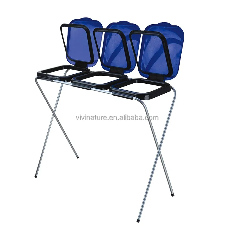 Vivinature Convenient triple Garbage Bag Holders for Trash Bag Rack Rubbish Bin Portable Plastic Car Trash Bag Frame Holder