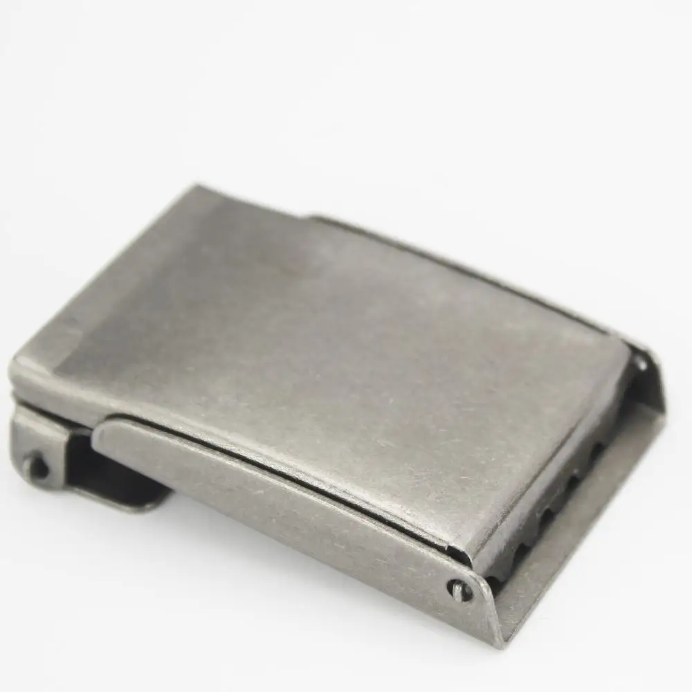 Excellent quality unique design plating flip men metal belt buckle accessories adjust buckle custom Clips 36*57mm