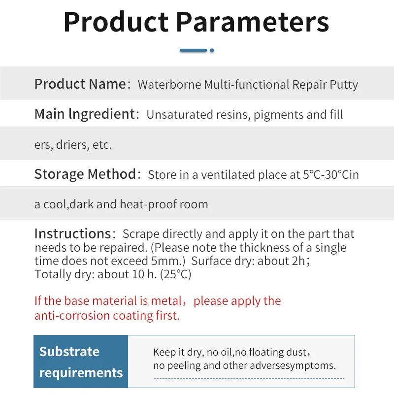 KYUMI Good adhesion and Fast-drying universal purpose putty for wood and wall