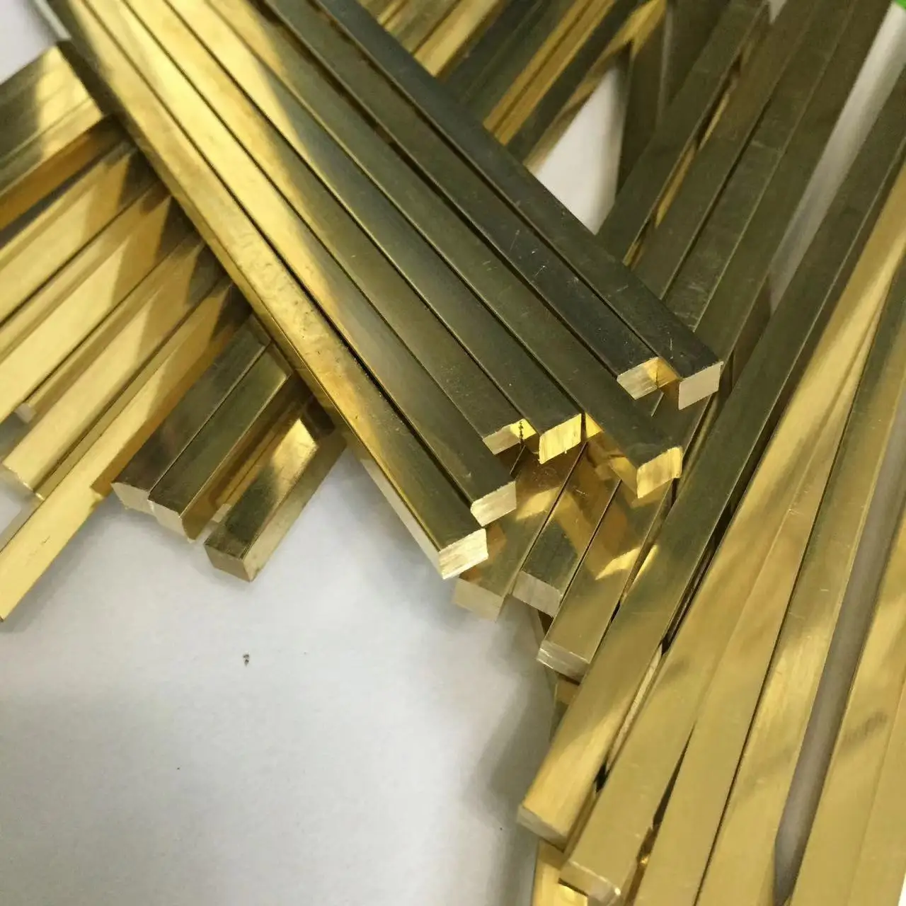 CuZn37 Brass Bar C2600 Flat Bar 99.9% Copper Bar Brass Block