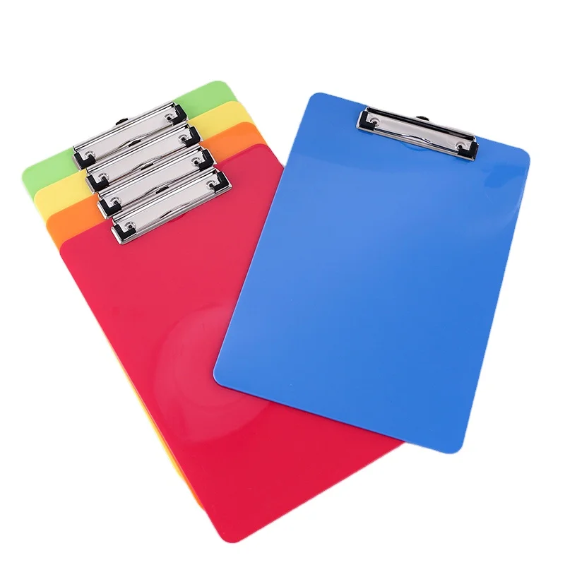 Горячая Распродажа A4 PP буфер обмена зажим файл папка канцелярская пластиковый водонепроницаемый держателя с зажимом папка с зажимом