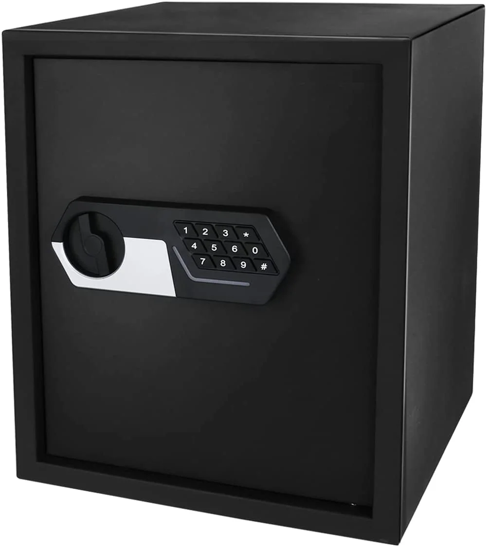 Cabinet Safe Box with Digital Keypad  Double Keys Security Money Lock Box for Home Hotel Office Business Jewelry Gun Cash