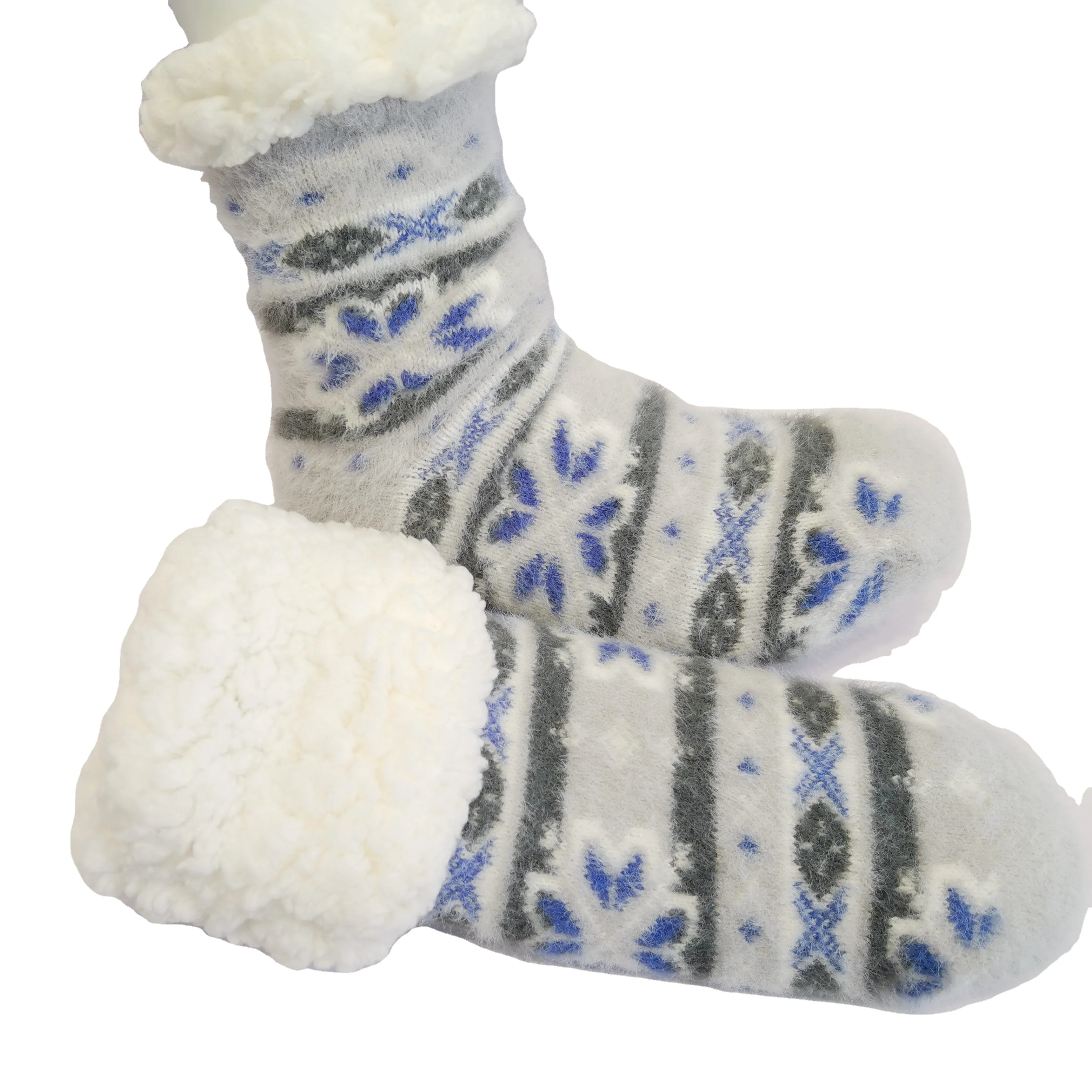 Indoor slipper shoes  warm cozy  imitated mink winter long fleece inside custom fuzzy socks