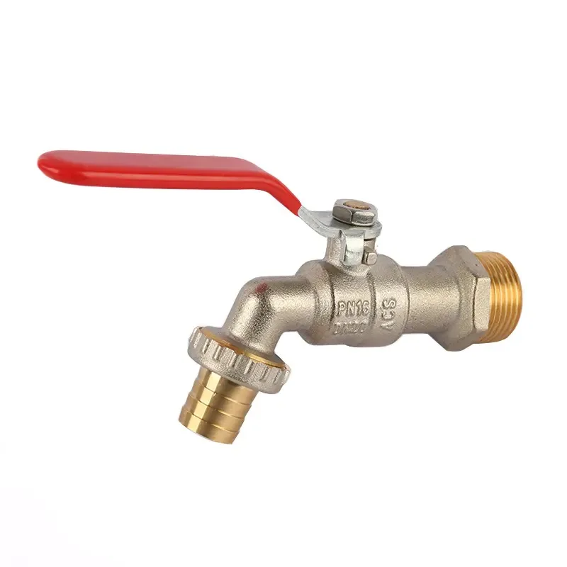 Various Widely Used New Style Garden Faucets Lockable Brass Hose Bibcock Valve 1/2 Inch Pn16 Brass Bibcock Tap With Brass Nozzle