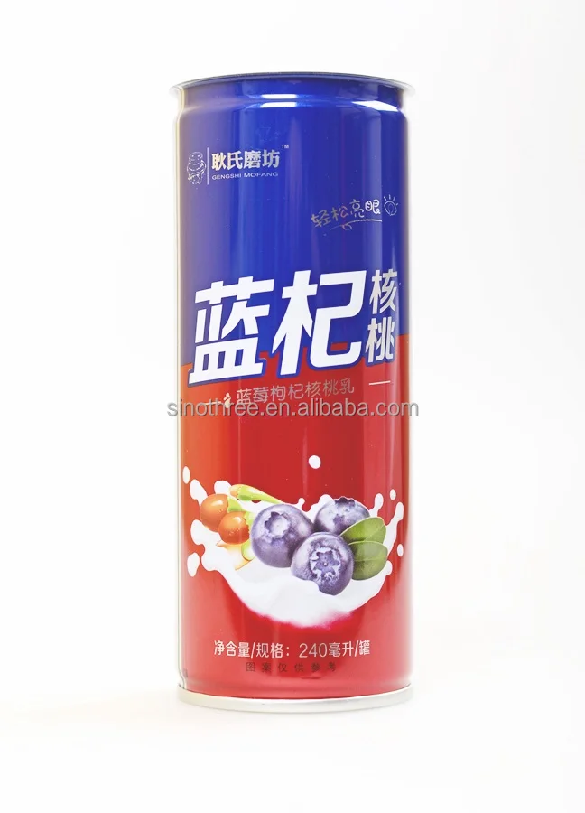 5133# Tinplate Cans 240ml Beverage Metal Tin Can For Mango Juice Fruit Drinks Coffee With Ring Pull Lid