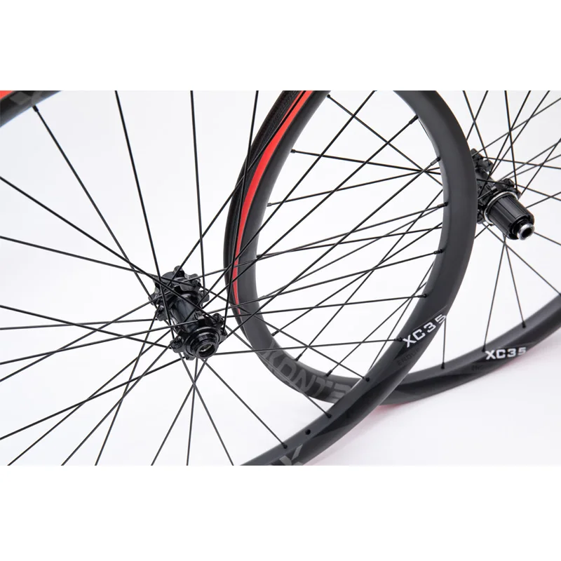 Toray T700 Wheel Set Carbon Fiber KONTAX Bicycle Wheel 35mm Width U Shape 20mm Bicycle Wheelset