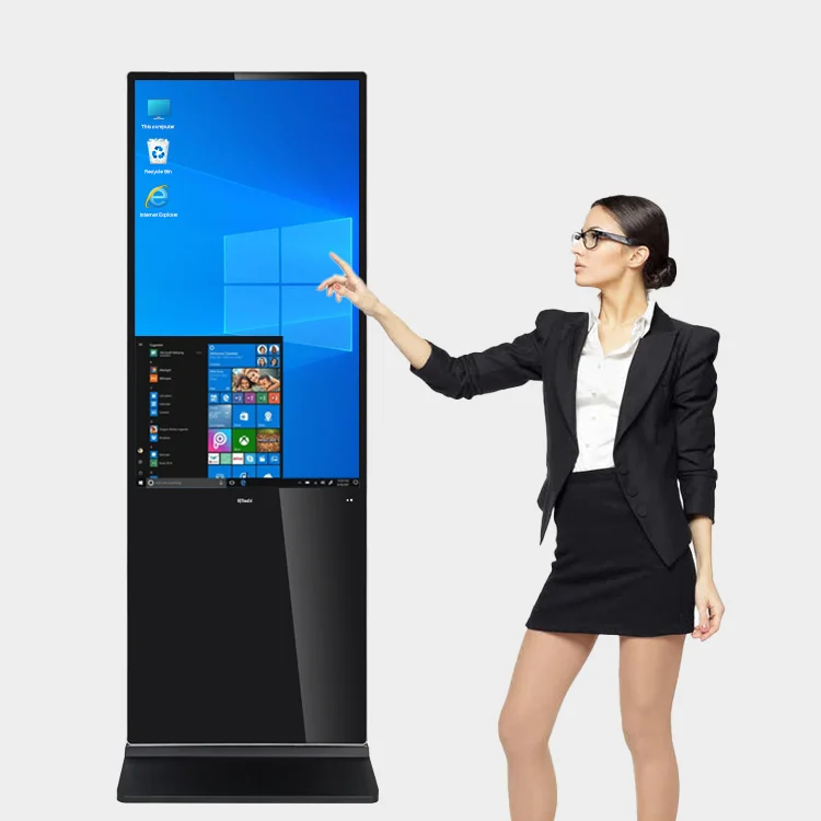 Best Selling Floor Standing Touch Screen Smart Kiosk Interactive Panel Digital Signage Vertical LCD Advertising Display