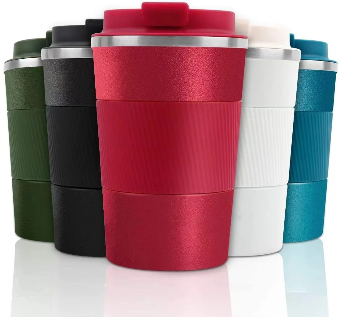 Thermos Mug Stainless Steel Travel Mug Vacuum Leak-Proof Travel Mug with Lid, Car Mug, Double-Walled Insulated for Coffee