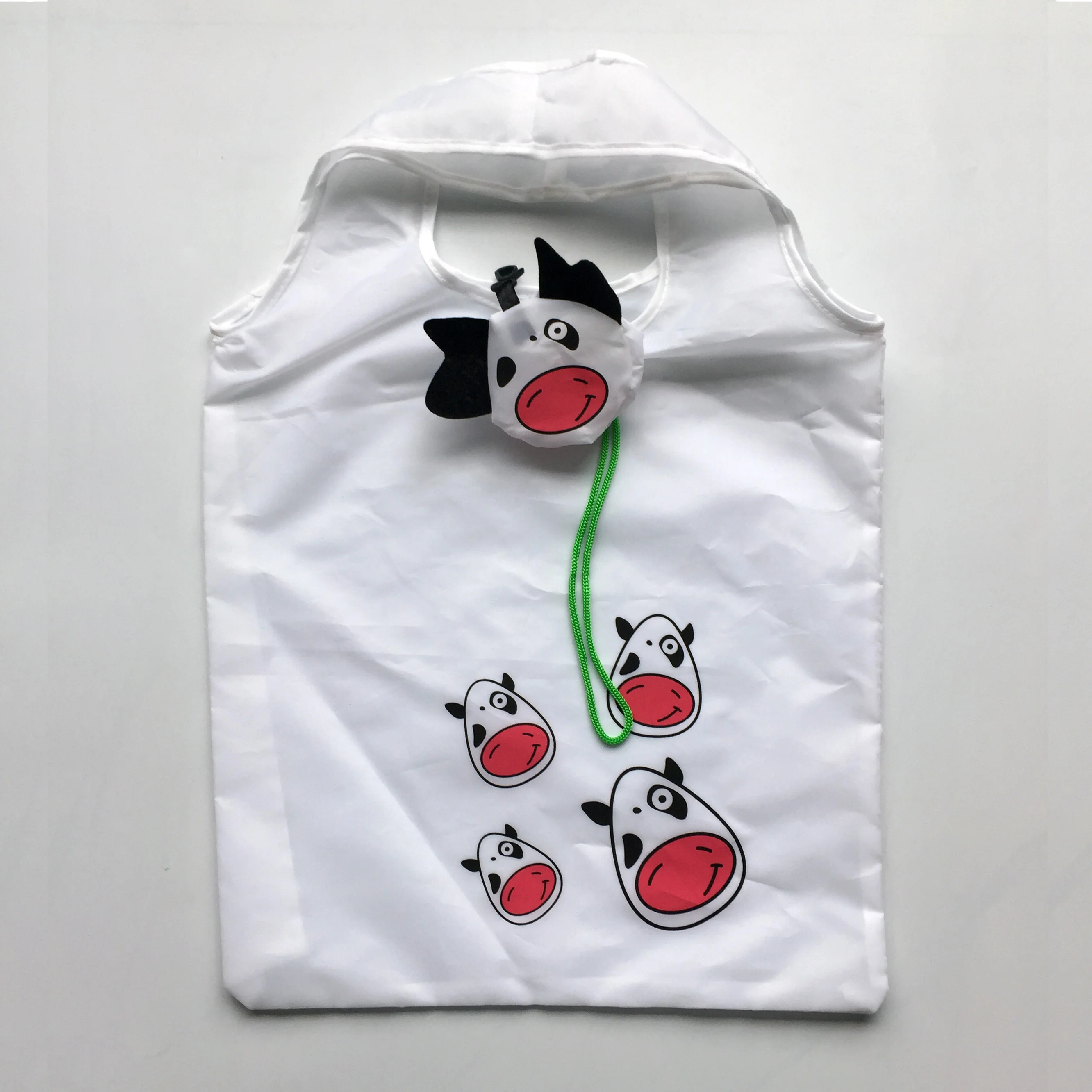 Fashion Foldable Cute Cartoon Shape Animal Portable Shopping Bag custom Logo