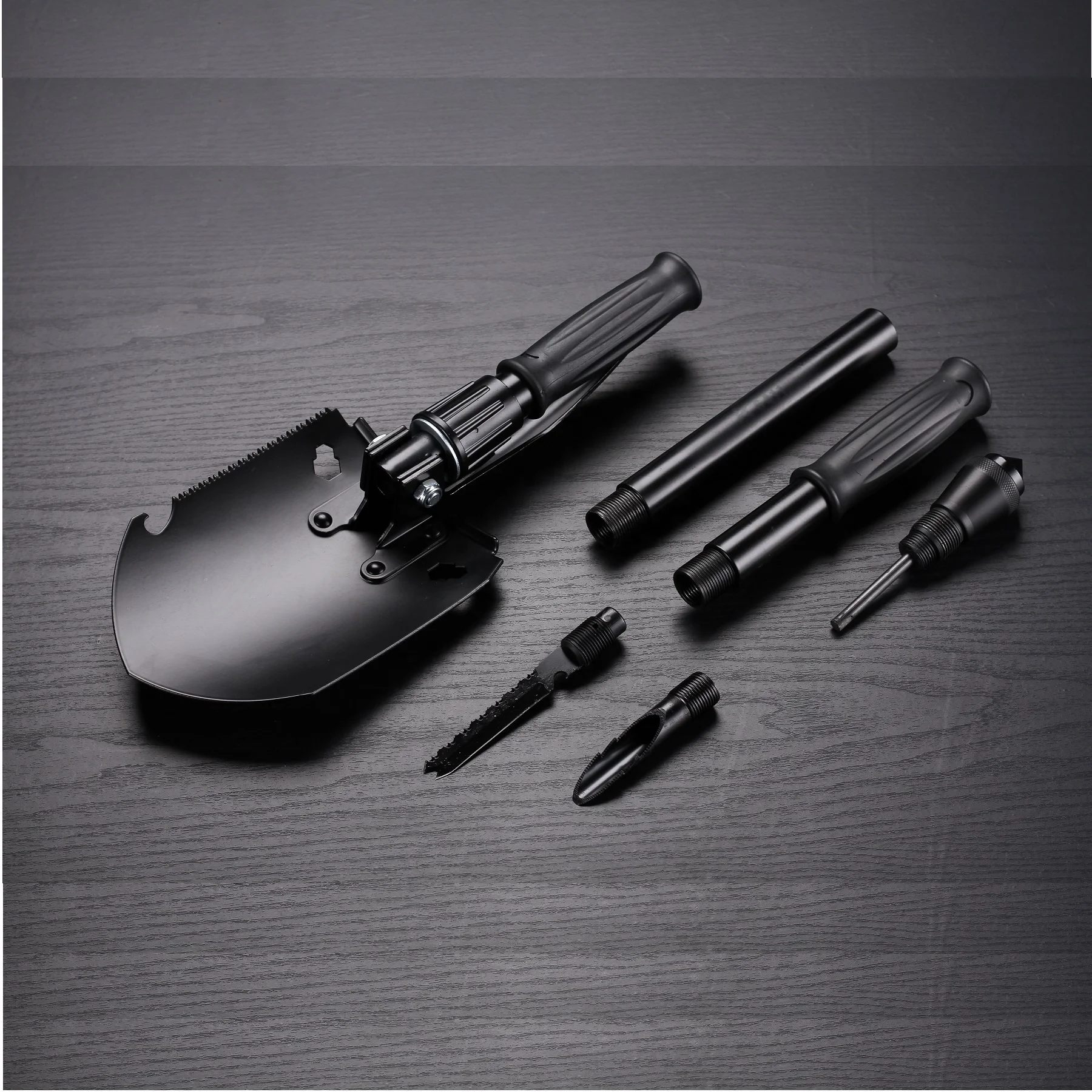 STAINLESS STEEL/ ALUMINUM Multi function utility shovel,survival shovel, outdoor camping shovel , include knife,axe,saw