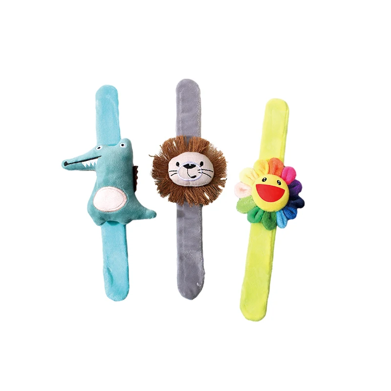 2022 Plush Bracelet Cute Animal Wrist Band Baby Toys with Bell