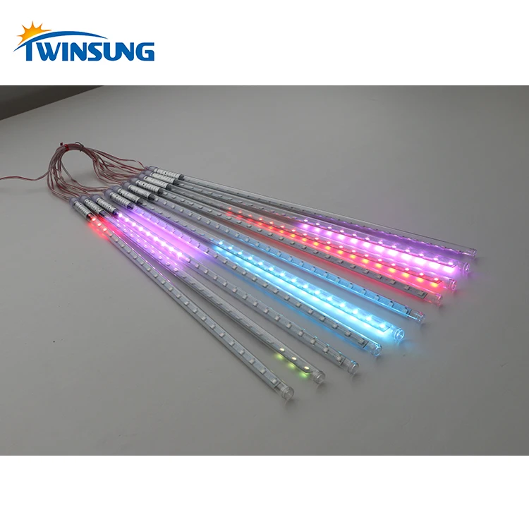 
Wholesale outdoor 50cm rain drop light led rain drop tube led rgb meteor tube light 
