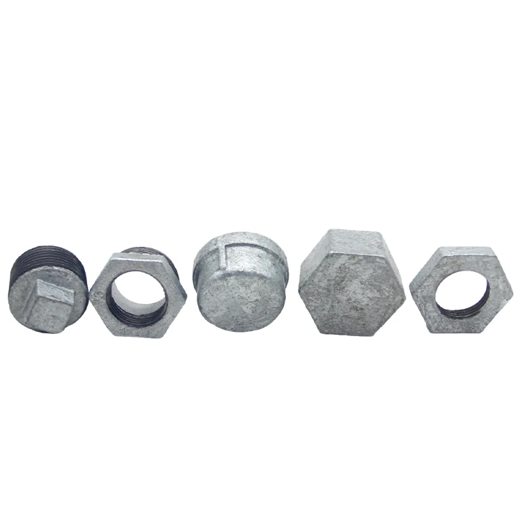 JINMAI Galvanized Equal GI elbow tee nipple union flange plug BS NPT Malleable iron Pipe Fitting plumbing connection
