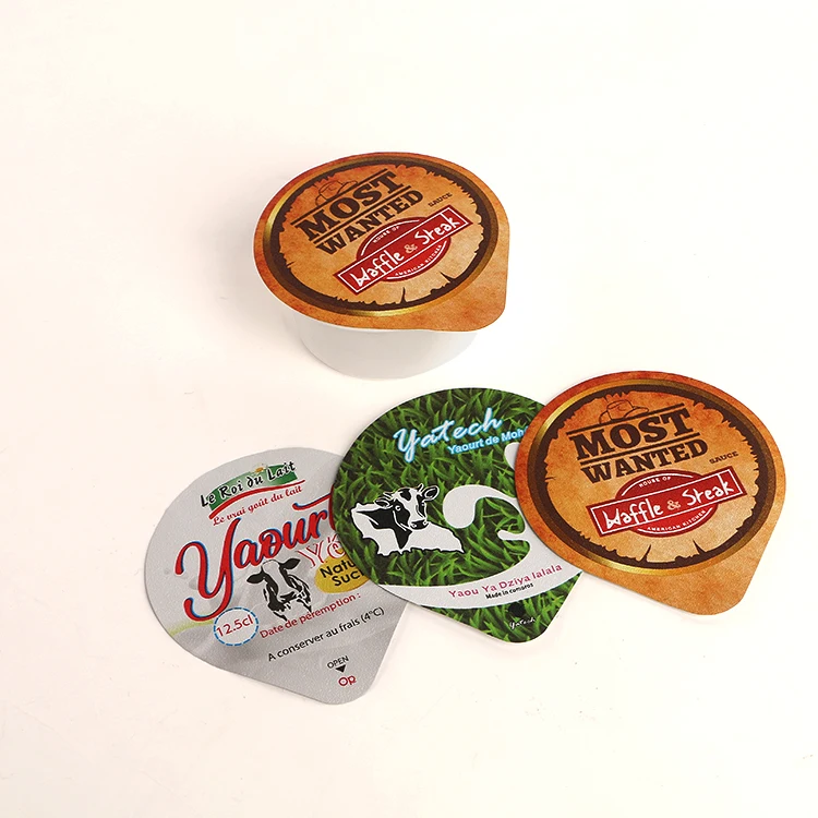 Aluminum foil lid for plastic cup water/juice/yogurt cup