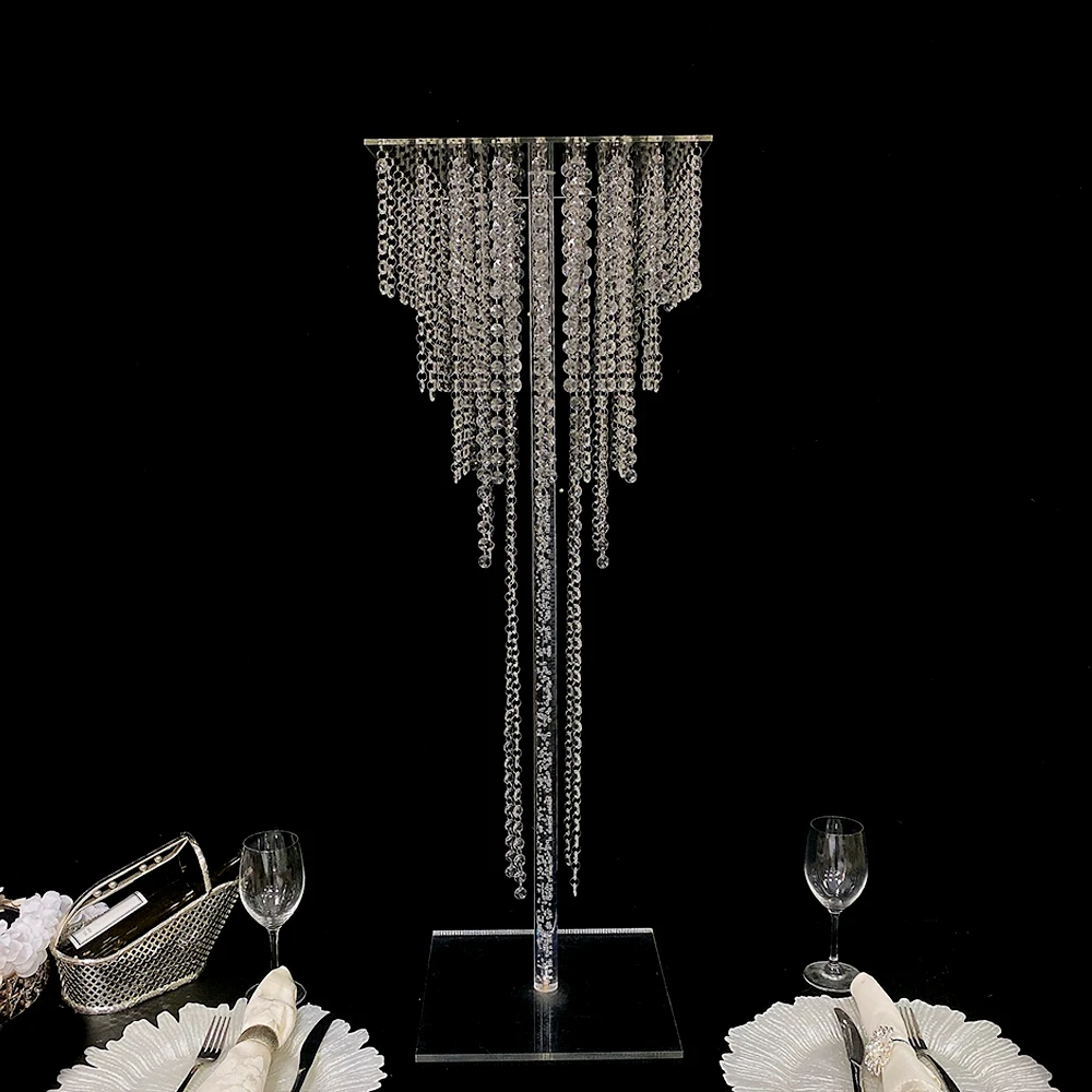 New Hot Style Luxury Wedding Decoration Transparent Acrylic Flower Stand for Table Centerpiece
