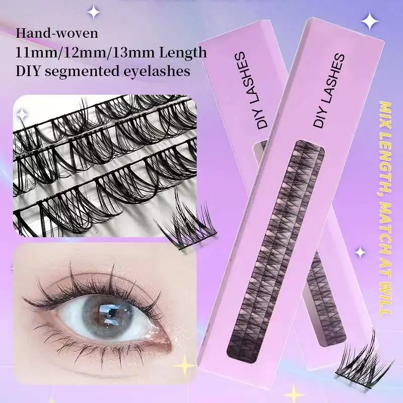 3D Effect CC curl Segmented Eyelash Extensions High Quality Super Soft Band Diy Individual Eyelashes Cluster Eyelashes