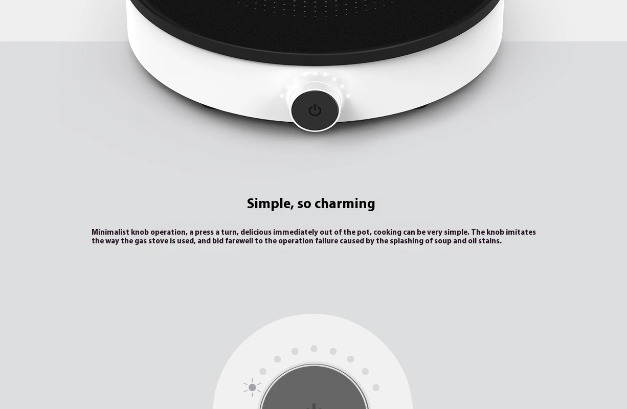 Xiaomihome induction cooker Youth Version White Multifunctional OLED Screen Cooker Induction DCL02CM