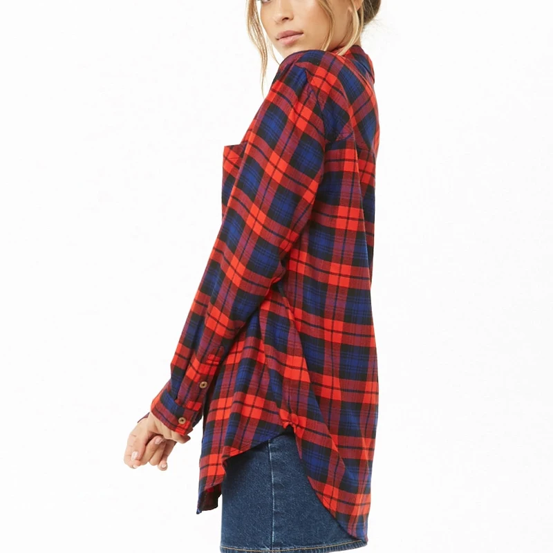 womens flannel plaid shirt red flennel shirt check shirts for girls scoop bottom