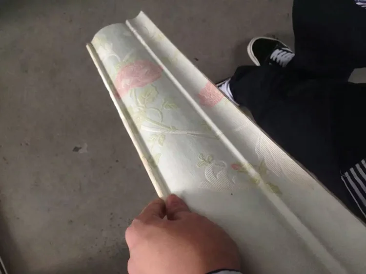 cold pvc paper veneer glue profile wrapping machine