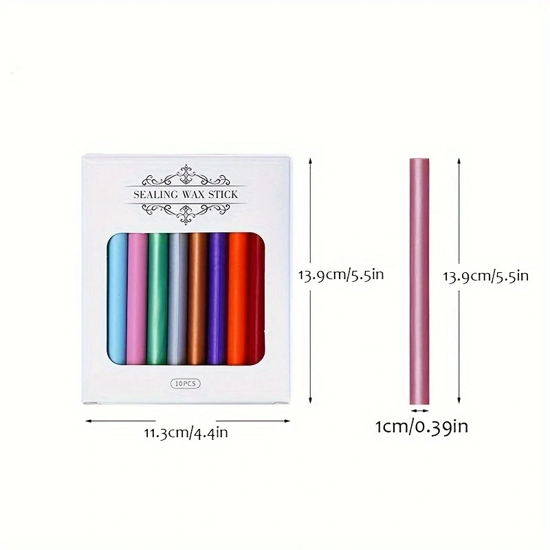 10pcs DIY Self-made Envelope Invitation Sealing Decoration Wax DIY Scrapbooking Color Making Seal Stamp for Envelope Letter