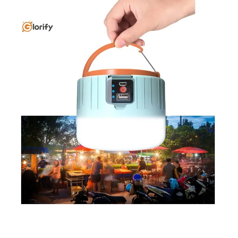 Portable USB charging emergency outdoor light solar Led bulbs lamp outdoor camping lights with  Remote Control