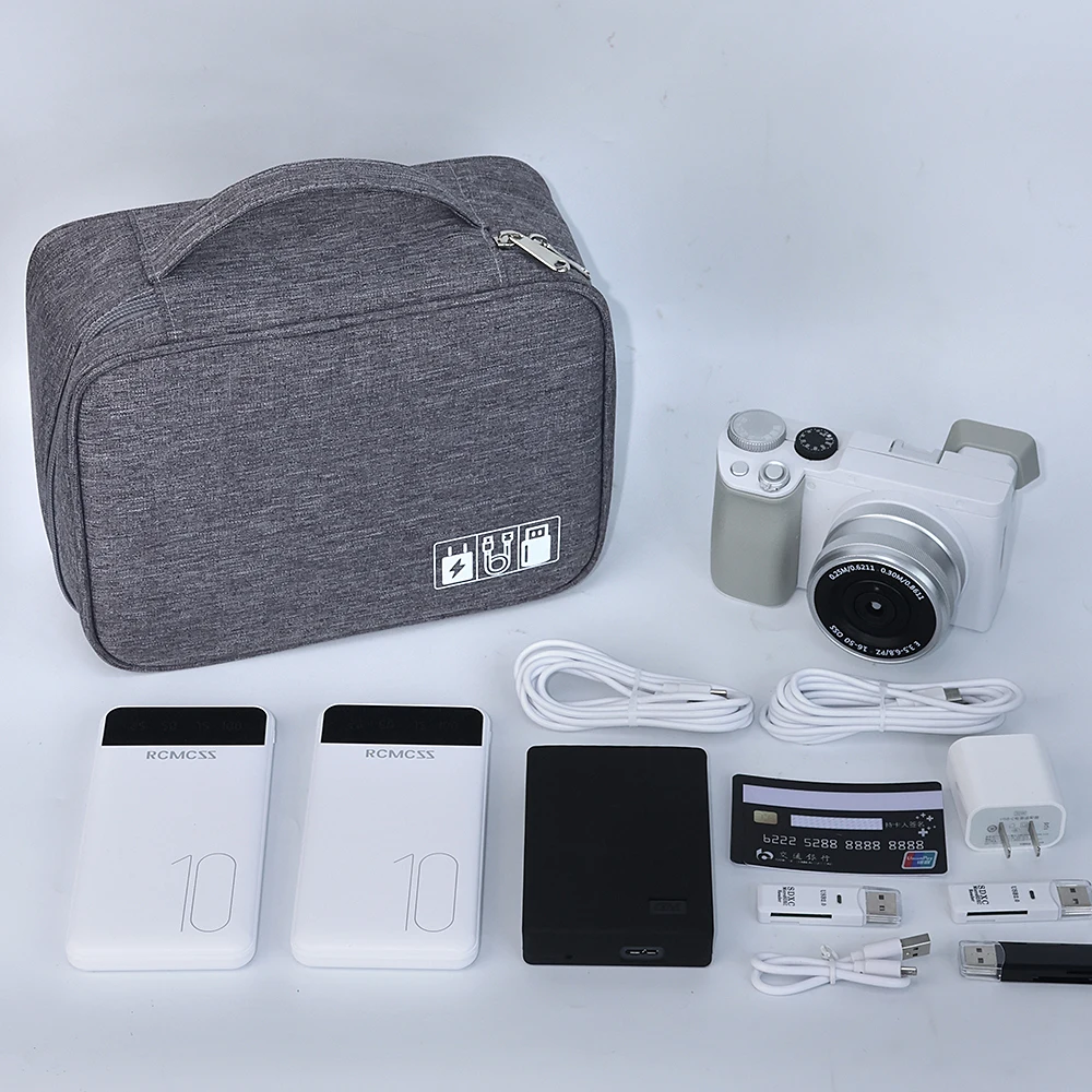 Digital Data Cable Storage Bag Portable Multifunctional Hard Disk USB Charger Finishing Bag Electronic Accessories Storage Bag