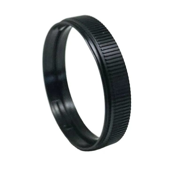 Black anodized color aluminium cnc lathe ring/washer/elevator screw connection steel part custom service